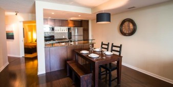 Corporate short term rental kitchen